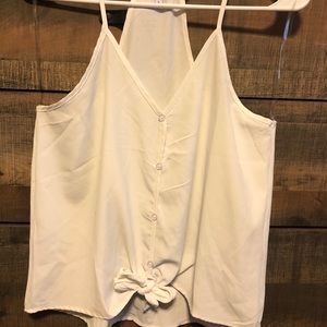 Flowy white tank top